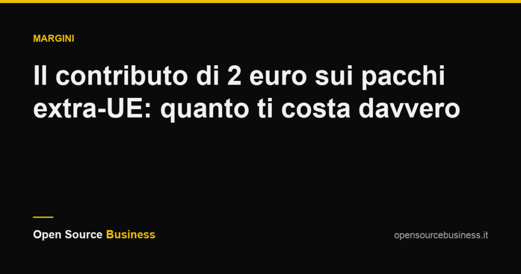 Il contributo di 2 euro sui pacchi extra-UE: quanto ti costa davvero