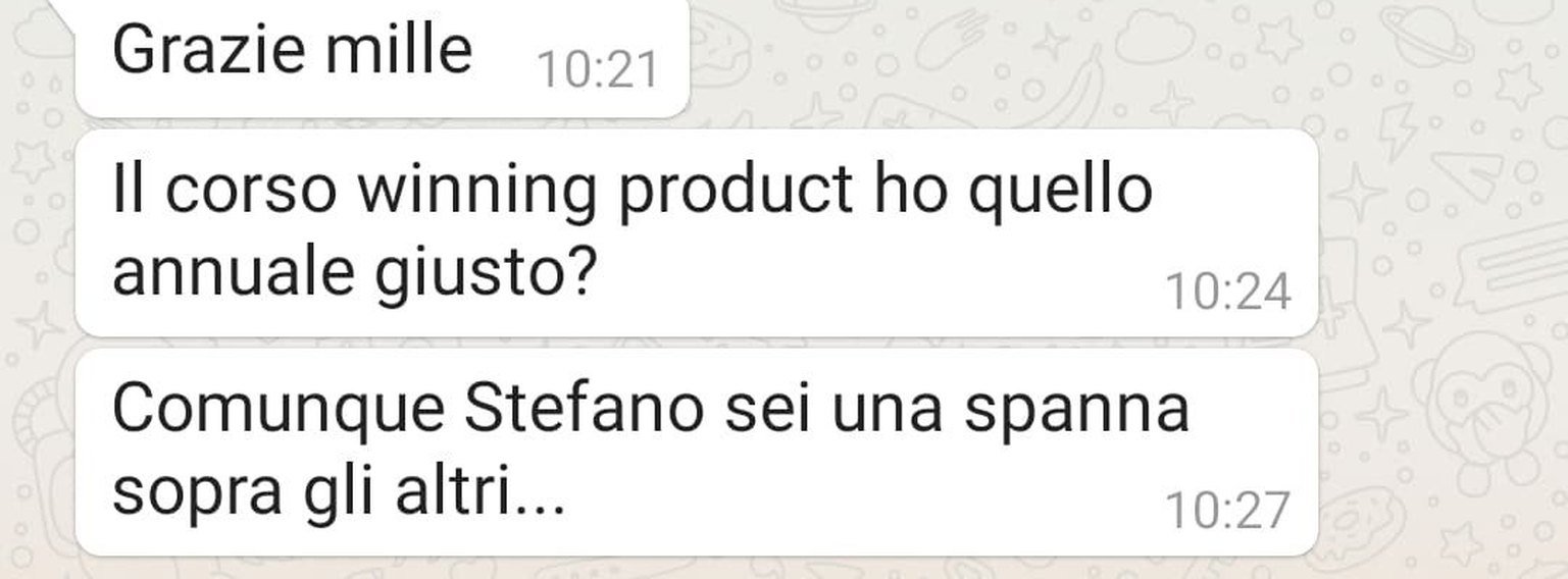 Messaggio: grazie mille, comunque Stefano sei una spanna sopra gli altri
