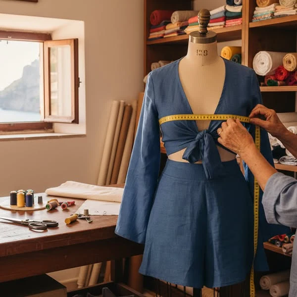 Lino e lavorazione sartoriale — Nanà Positano